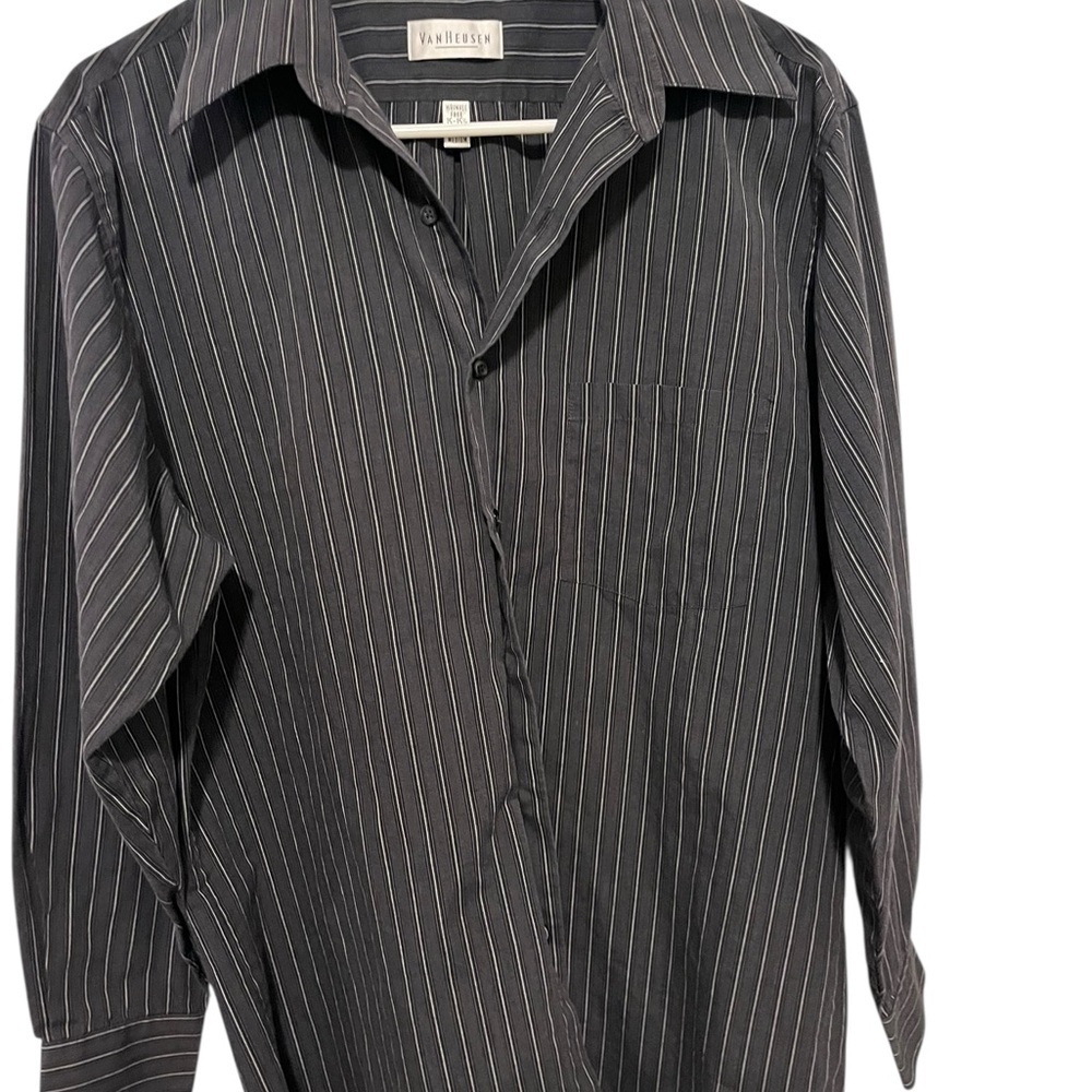 Van Heusen Men's Charcoal Pinstripe Shirt